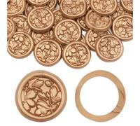 Sello De Cera Autoadhesivo Pegatinas Sellos adhesivos de cera (25 unidades) - Sobres invitación boda 3D con diseño botánico, autoadhesivos, color oro claro
