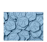 Sello De Cera Autoadhesivo Pegatinas Sellos adhesivos de cera con lazo 3D - 50 unidades, autoadhesivos, color oro claro metálico, for invitaciones boda y envoltorios
