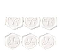 Sello De Cera Autoadhesivo Pegatinas Sellos adhesivos de cera con lazo 3D - 50 unidades, autoadhesivos, color oro claro metálico, for invitaciones boda y envoltorios
