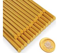 sello de cera barras, Ioggtser 26 Piezas Pistola de Pegamento Sello de Cera Palillo para Sello de Cera, Sello de Cera Sticks para Pistola de Pegamento, para Invitaciones (Gold)