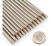 sello de cera barras, Ioggtser 26 Piezas Pistola de Pegamento Sello de Cera Palillo para Sello de Cera, Sello de Cera Sticks para Pistola de Pegamento, para Invitaciones (Champagne Gold)