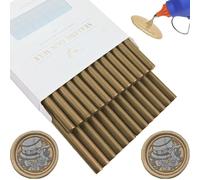 sello de cera barras, Ioggtser 26 Piezas Pistola de Pegamento Sello de Cera Palillo para Sello de Cera, Sello de Cera Sticks para Pistola de Pegamento, para Invitaciones (Bronze)