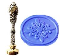 Sello de cera barroca de MNYR con patrón decorativo vintage, de metal de bronce de pavo real decorativo, invitaciones de boda, tarjetas de regalo, tarjetas de regalo de papel, sobre personalizado,