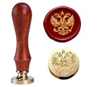 Sello de cera bizantina, imperio bizantino, doble cabeza, águila, sello de cera, sello ortodoxo cristianismo de latón