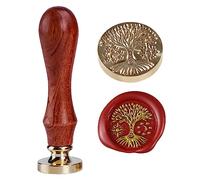 Sello de cera celta del árbol de la vida, sello de cera de sellado de árbol sagrado, 2,5 cm, cabezas de sello reemplazables, árbol celta tradicional simbólico del ciclo de la vida