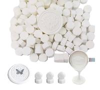 Sello de cera Cuentas,ANBOSE 500 perlas de lacre para sellos, perlas de lacre para invitaciones de boda y fiesta (White)