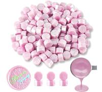 Sello de cera Cuentas,ANBOSE 500 perlas de lacre para sellos, perlas de lacre para invitaciones de boda y fiesta (Pearl Pink)