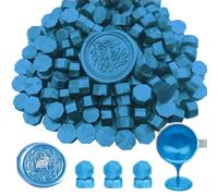 Sello de cera Cuentas,ANBOSE 500 perlas de lacre para sellos, perlas de lacre para invitaciones de boda y fiesta (Blue)