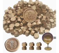 Sello de cera Cuentas,ANBOSE 500 perlas de lacre para sellos, perlas de lacre para invitaciones de boda y fiesta (Brown)