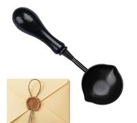 Sello de cera de cera para sello de cera y sello de cera para sello de cera para Spout Design Wax Spoon, sello anti-Stick Fire Paint Stamp Spoon, sello de cera de madera, perfecto para sellar sobres
