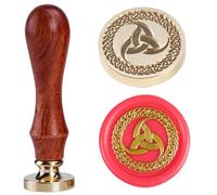 Sello de cera de nudo celta símbolo vikingo, vikingo wiccan odin, clásico vikingo, runa vikinga, triple cuerno de Odín, sello de cera de sellado vikingo, para boda personalizado