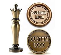 Sello de cera de sellado retro, herramienta de bricolaje con cabezal reemplazable, incluye cuchara de cuentas de cera, regalo artesanal for sellar sobres Sello hecho a mano(Bronze)
