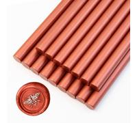 Sello de Cera, Ioggtser 16 Barritas de Cera para Pistola de Pegamento, Sticks de Cera para Invitaciones de Boda, Tarjetas, Sobres(New Wine Red)