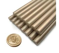 Sello de Cera, Ioggtser 16 Barritas de Cera para Pistola de Pegamento, Sticks de Cera para Invitaciones de Boda, Tarjetas, Sobres(Champagne Gold)