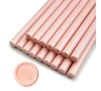 Sello de Cera, Ioggtser 16 Barritas de Cera para Pistola de Pegamento, Sticks de Cera para Invitaciones de Boda, Tarjetas, Sobres(Pearlescent Pink)