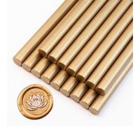 Sello de Cera, Ioggtser 16 Barritas de Cera para Pistola de Pegamento, Sticks de Cera para Invitaciones de Boda, Tarjetas, Sobres(Brown)