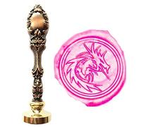 Sello de cera MNYR vintage con filigrana heráldica, dragón de fuego, sello de cera de bronce de lujo, decoración de pavo real, invitaciones de boda, tarjetas de regalo de papel estatal, sello de cera, sello de sellado de cera, juego de regalo