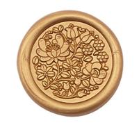 Sello de Cera Pegatinas Pegatinas de lacre, 50 unidades, autoadhesivas con estampado floral, for sobres, invitaciones boda y tarjetas felicitación(Color 01)