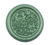 Sello de Cera Pegatinas Pegatinas de lacre, 50 unidades, autoadhesivas con estampado floral, for sobres, invitaciones boda y tarjetas felicitación(Color 02)