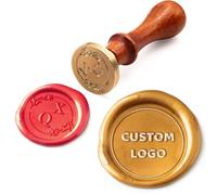 Sello de Cera Personalizado Sello de Lacre con Tu Nombre/Letras/Logotipo, Personalizado Sello de Lacre de Latón Vintage con Mango de Madera Removible, Decoración para Bodas Invitaciones