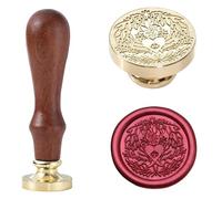 Sello de cera, sello de sellado de la diosa Venus, sello de latón con corazón de rosa de 25 mm, para invitaciones de boda, regalos del día de San Valentín, sellos de sobres