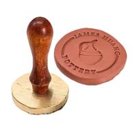 Sello de cerámica de latón personalizado, sello de arcilla personalizado, logotipo de cerámica y herramienta de marca del fabricante for alfareros, jabones firmar(3 Inches)