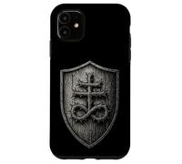 Sello de cruz Leviatán de azufre en escudo de caballero gótico Carcasa para iPhone 11