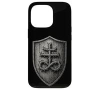 Sello de cruz Leviatán de azufre en escudo de caballero gótico Carcasa para iPhone 13 Pro