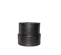 Sello de empaque trenzado de grafito puro (3 x 3 mm a 6 x 6 mm) for válvulas y bombas, resistente a altas temperaturas y a productos químicos.(6X6*10m)
