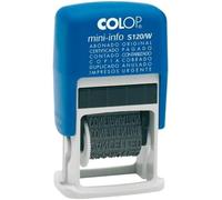 Sello de entinaje s 120/wd formula/fecha 4mm español azul/negra colop 105001