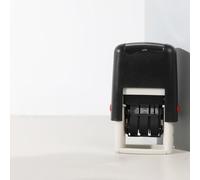 Sello de fecha autoentintable con rueda de fecha ajustable - día, meses, año, sello para oficina, álbumes de recortes, manualidades (números negros)