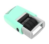Sello de fecha autoentintado, sellos de tinta de rodillo de símbolo numérico personalizado cambiables de secado rápido de 25x2,8 mm para la vida laboral de estudio (Verde)