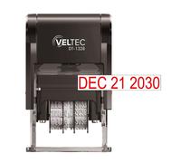 Sello de fecha de autoinscribe con el ao del da del da - Fcil de usar y ajustar la cabeza de goma ABS uniforme impresin 10 aos de fechas recarg