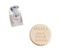 Sello de galletas personalizado Mr & Mrs Fondant, sello de galletas a medida para boda, sello de fondant personalizado, elegante herramienta de pasta de azúcar para recuerdos o eventos nupciales