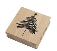 Artoz Sellos de madera con diseño de árbol de Navidad, 60 x 60 mm