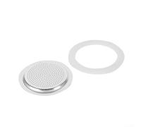 Sello de goma de repuesto para cafetera espresso, incluye sellos de silicona y filtro, anillo de goma de grado alimenticio para accesorios de cafetera espresso de estufa (12 tazas + tamiz)