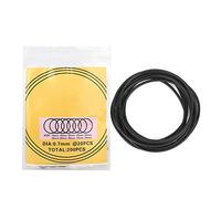 Sello de goma impermeable con junta tórica de 200 piezas ,con 10 tipos diferentes ,juntas de sellado de cubierta trasera de reloj negro ,para relojeros y trabajadores de reparación de relojes(Negro)