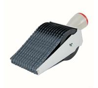 Sello de goma rodante ajustable para codificación eficiente, cinturón giratorio con números y letras, ABS y cuerpo de metal para fechas de producción en papel, plástico, vidrio y madera (1 12 bits)