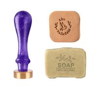 Sello de jabón personalizado con logotipo personalizado para jabón, cubo de hielo y arcilla de cerámica (Handle019)