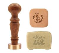 Sello de jabón personalizado con logotipo personalizado para jabón, cubo de hielo y arcilla de cerámica (Handle01)
