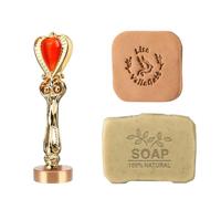 Sello de jabón personalizado con logotipo personalizado para jabón, cubo de hielo y arcilla de cerámica (Handle016)