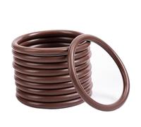 Sello de junta tórica de FKM marrón 17mm x 12mm x 2.5mm, 17mm OD, 12mm ID, 2.5mm Ancho Juntas de sello de junta tórica, Paquete de 10