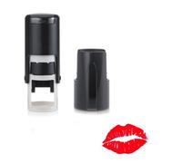 Sello de labios rojos, sello de tinta roja autoentintable, aprox. 11 mm