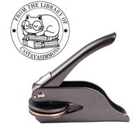 Sello De Libro En Relieve Personalizado De La Biblioteca De Sello De Sello En Relieve Para Libros De Biblioteca Personalizado Sello gofrado Exlibris personalizado