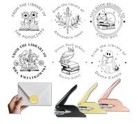 Sello de Libros Personalizado Sello en Relieve para Portadas Tarjetas y Ex Libris (style 1)
