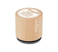 Sello de madera y caucho Vamos a celebrarlo Fiesta diam. 33x30mm.