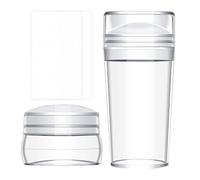 Sello De Manicura Francesa - Estampador De Silicona Elástica, Molde De Impresión | Press Plate, Kit De Raspador Para Diseños De Dedos, Herramienta De Cabeza De Con Estuche Para Detall