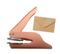 Sello de mano con relieve de libro, herramienta de grabado de mano, tamaños elegantes de invitación de boda, uso de papel de sobre, construcción de material de metal duradero, diseño portátil de