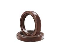 Sello de marco marrón, cubierta de anillos de junta de caucho fluorado TC, doble labio con resorte for rodamiento ID*OD*THK (20x30x6(2pcs))