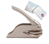 Sello de metal para libros de recortes, sello de libro de biblioteca, sello de metal para amantes de los libros, grabadora de relieve para libros, tarjetas de visita, papel